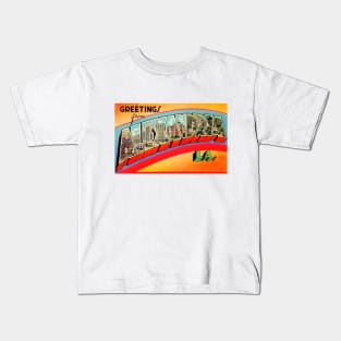 Greetings from Alexandria, Louisiana - Vintage Large Letter Postcard Kids T-Shirt